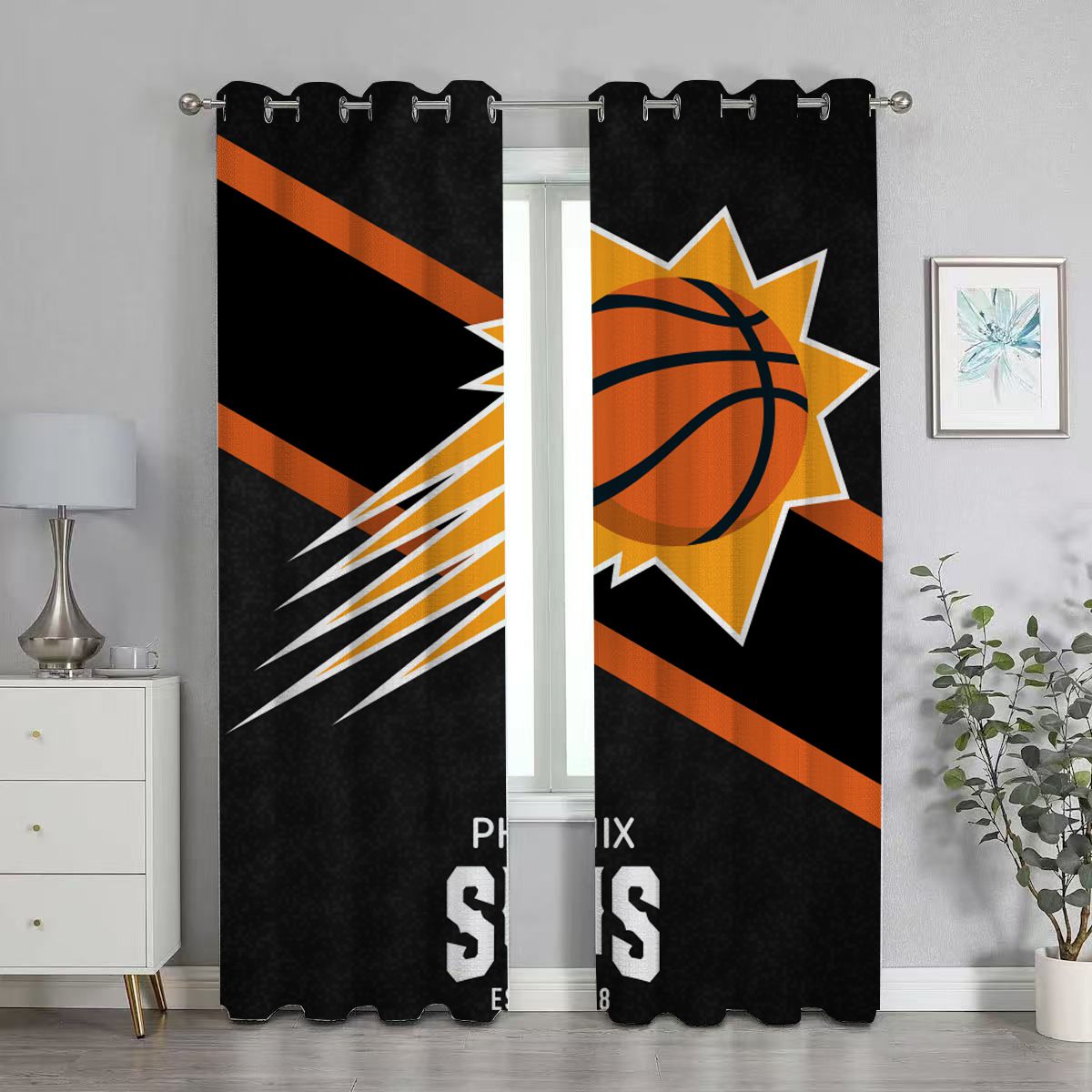 Phoenix Basketball Blackout Curtain
