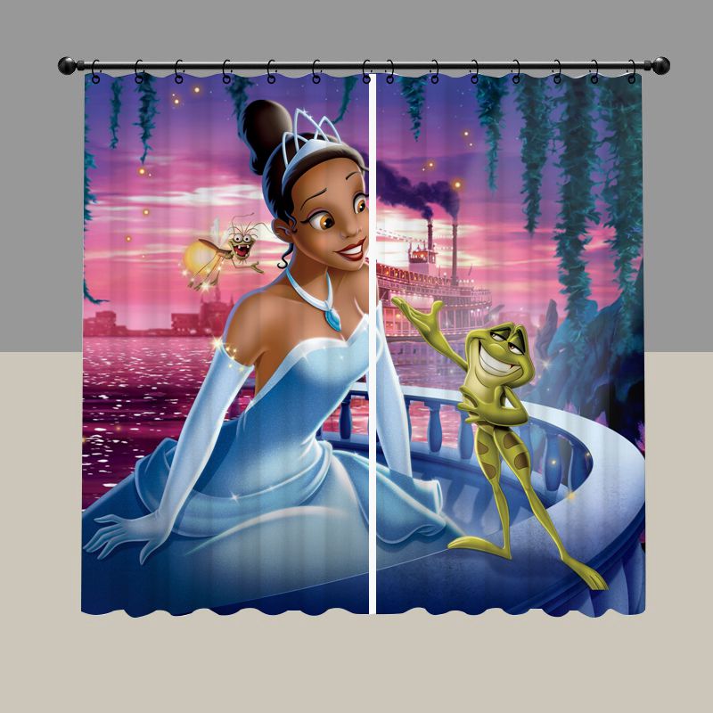 Princess Tiana with Frog Blackout Curtain