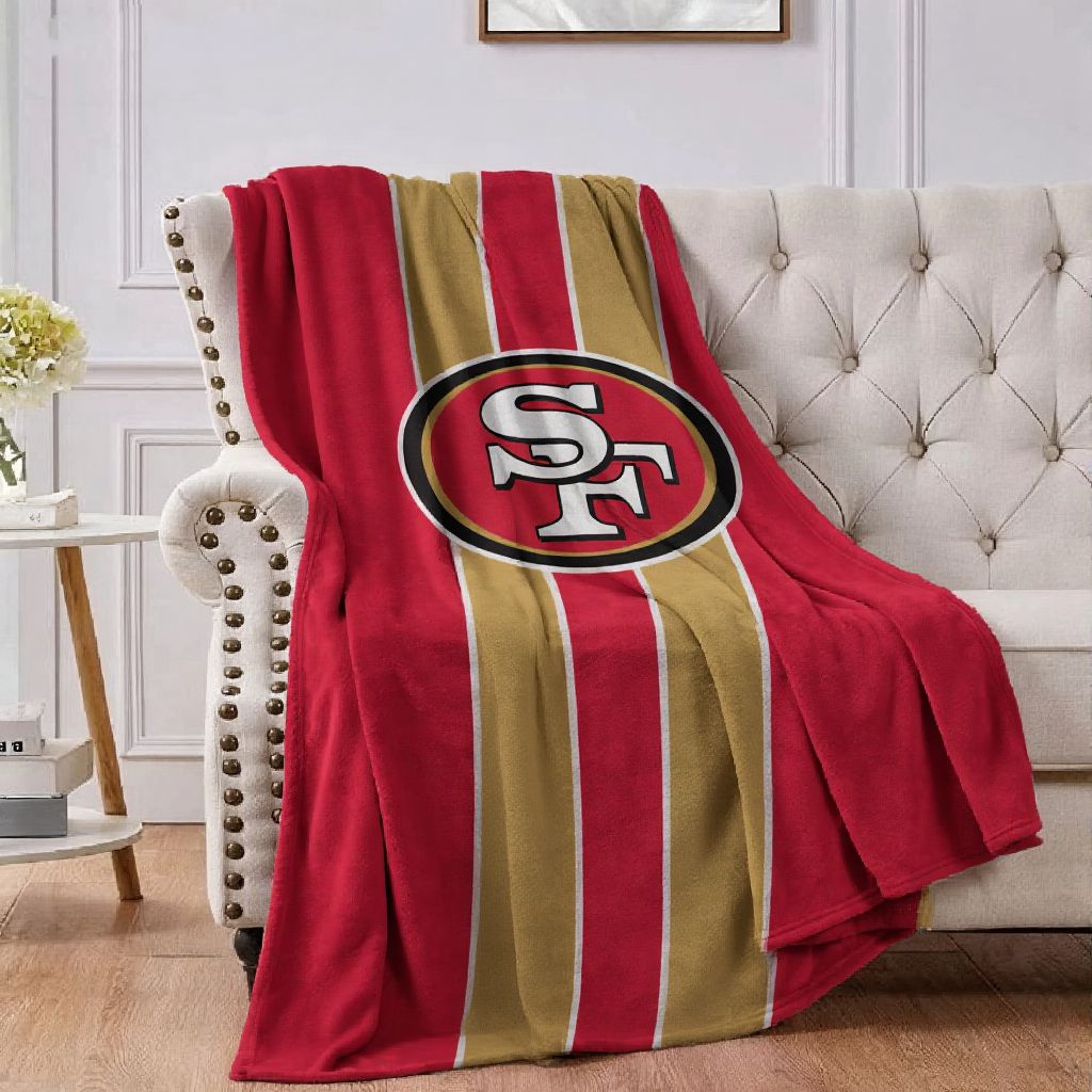 San Francisco Football Flannel Throw Blanket