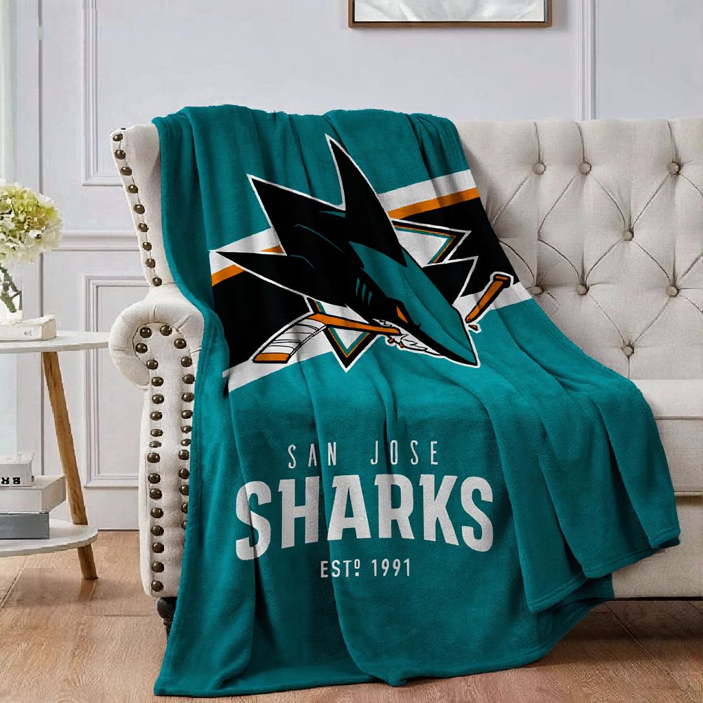 San Jose Hockey Sport Throw Blanket