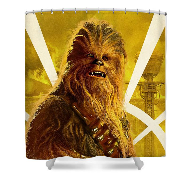 Sci Fi Wookiee Warrior Shower Curtain - 4Pcs Set