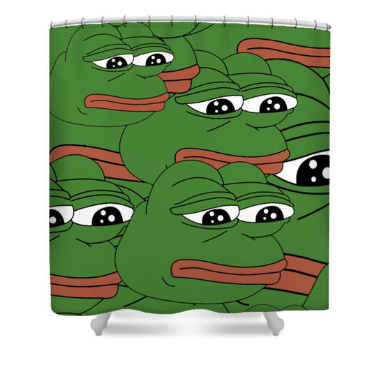 Seamless Sad Frog Shower Curtain