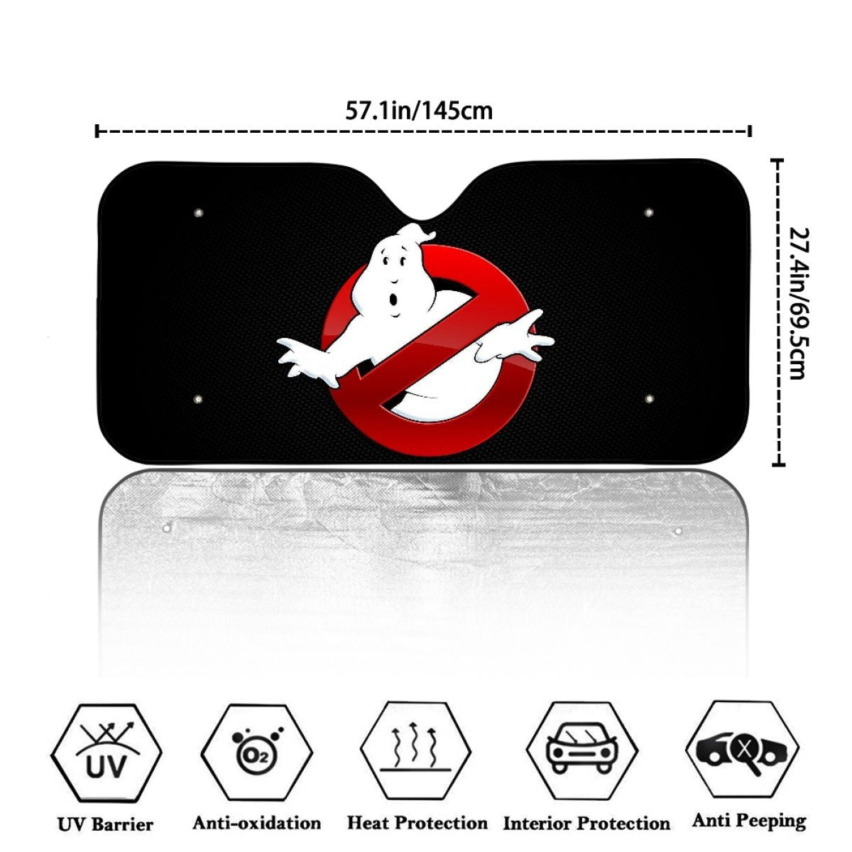 Supernatural Comedy Warning Sign Car Sun Shade