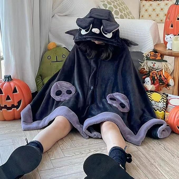 Bat Anime Girly Hooded Blanket