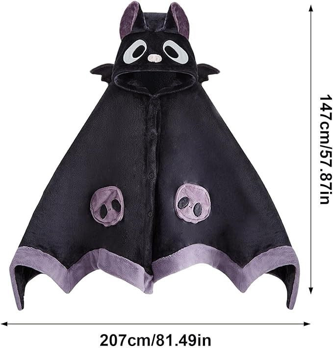 Bat Anime Girly Hooded Blanket