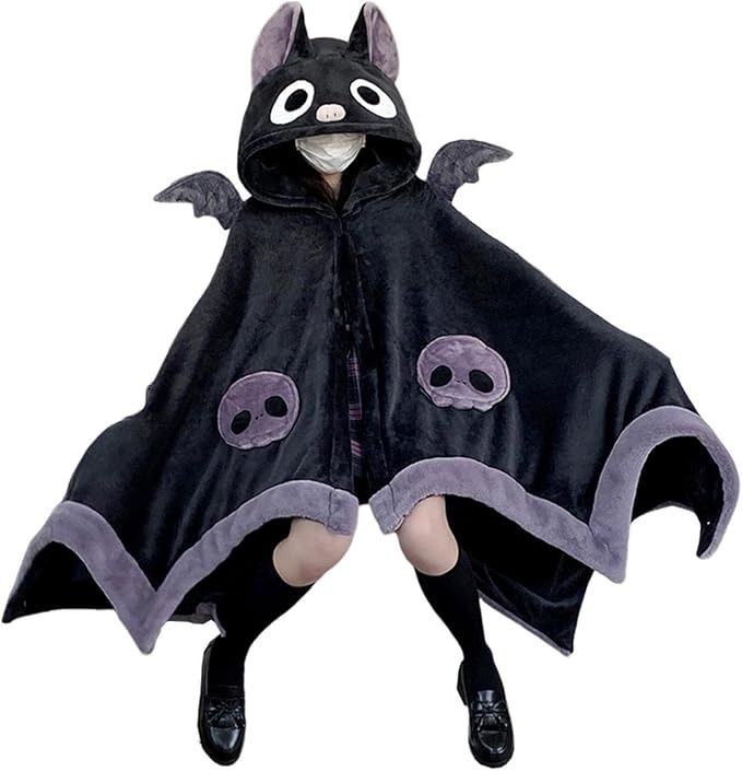 Bat Anime Girly Hooded Blanket