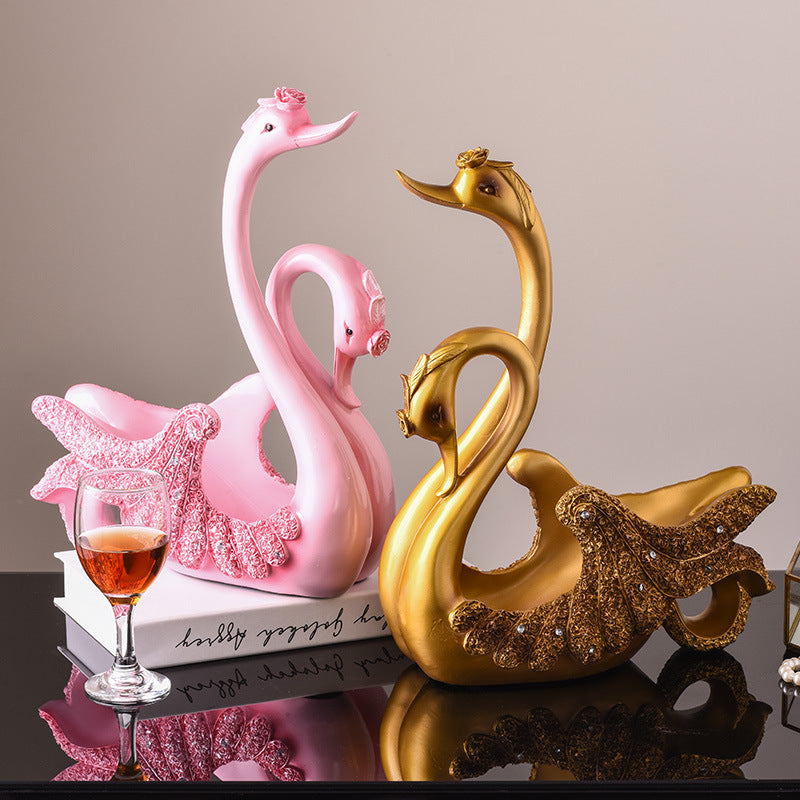 Couple Birds Swan Wine Bottle Holder Romantic Wine Rack