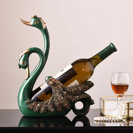 Couple Birds Swan Wine Bottle Holder Romantic Wine Rack