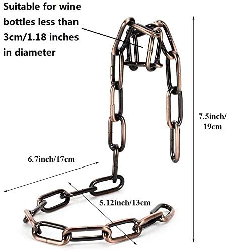 Magic Floating Steel Chain Link Wine Bottle Holder