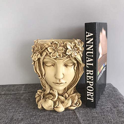 Greek Goddess Head Planter Aphrodite God Garden Bust Flower Plant Pot