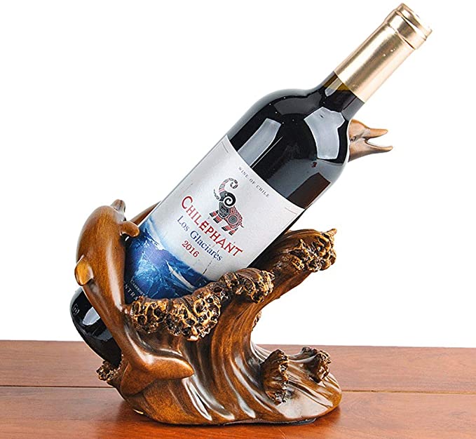 Dolphin Wine Bottle Holder Jumping Ocean Wave Wine Rack