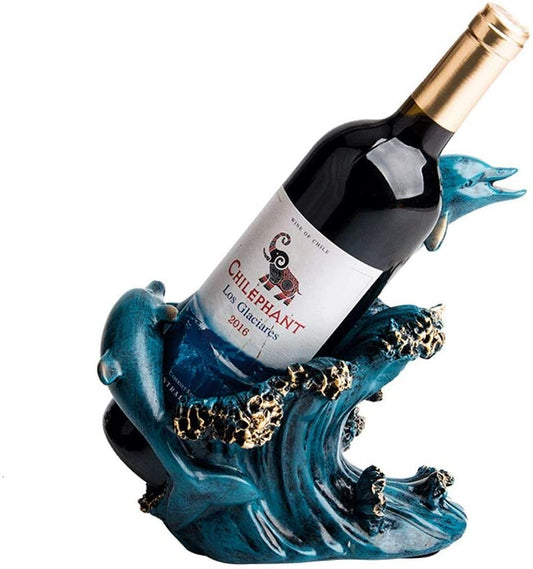 Dolphin Wine Bottle Holder Jumping Ocean Wave Wine Rack