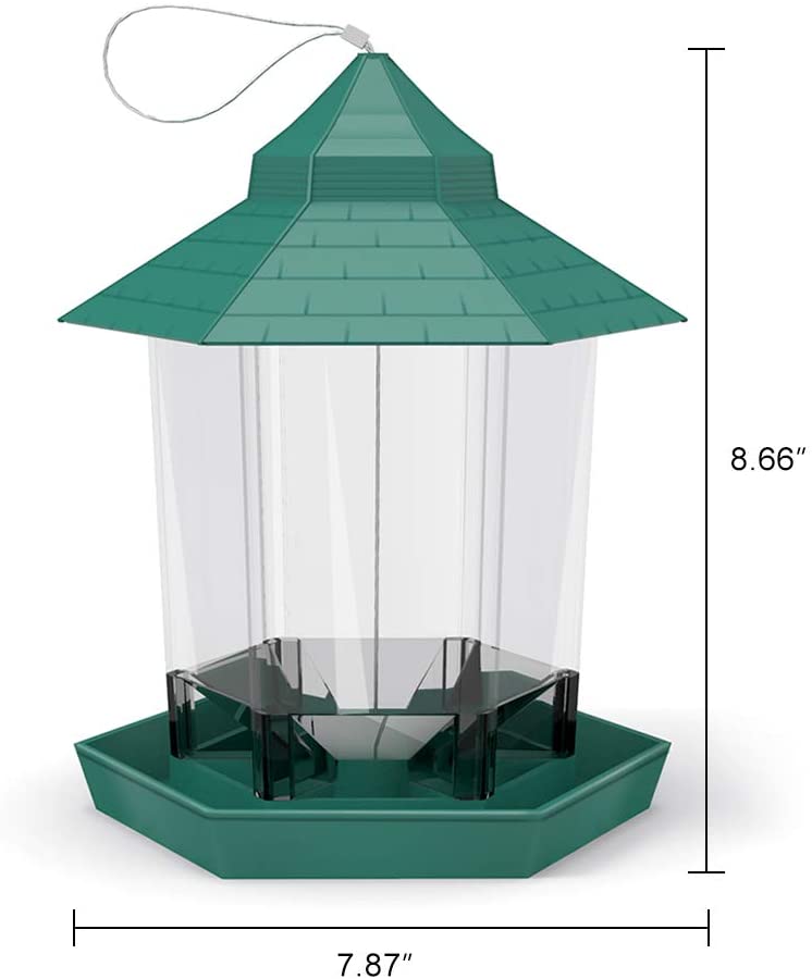 6 Seed Openings Balcony Wire Hanger Outdoor Wild Bird Feeder