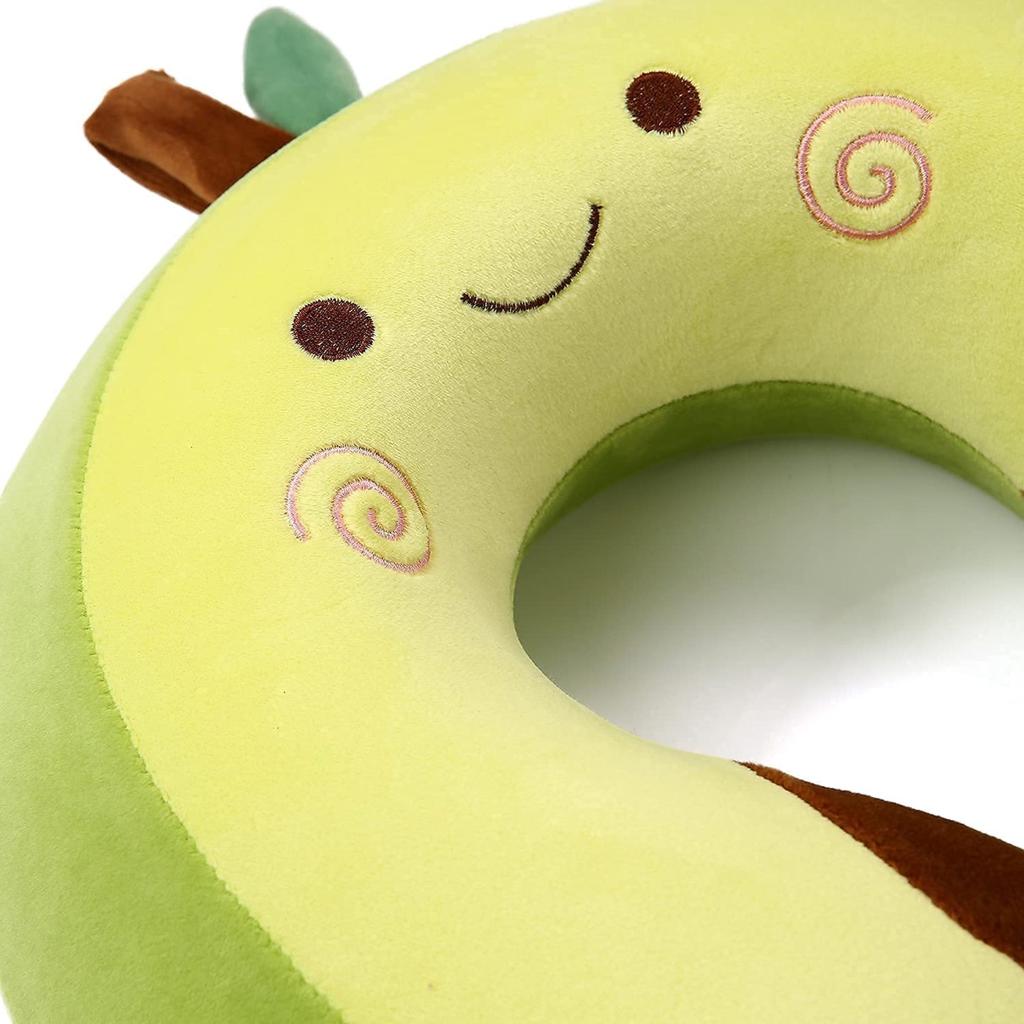 Cute Avocado Airplane Neck Pillow Plush Kids Chin Support Travel Sleeping Cushion