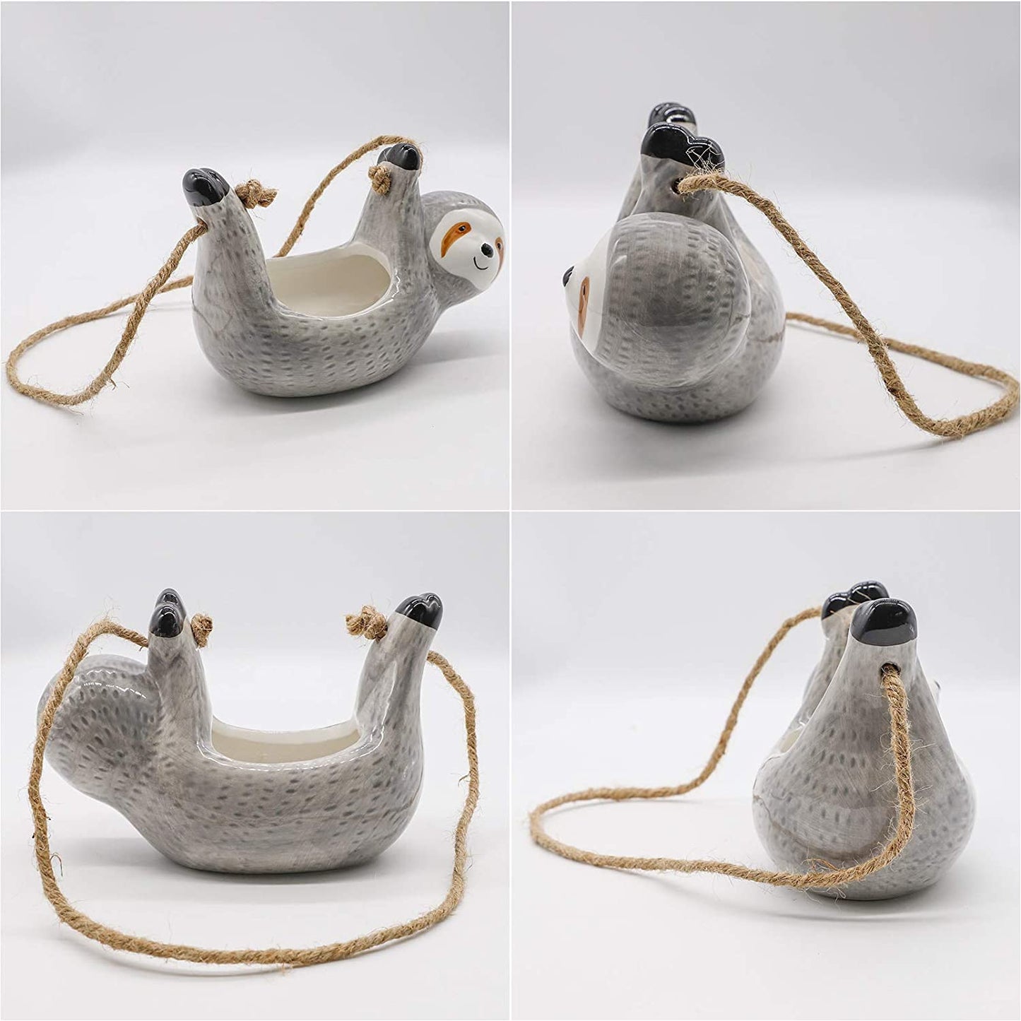 Cute Animal Flower Succulent Pot Hanging Sloth Planter