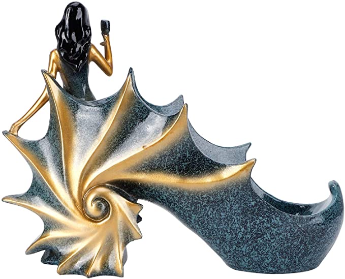 Lady Wine Bottle Holder Elegant Fantasy Tail Wine Rack
