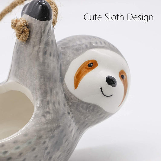Cute Animal Flower Succulent Pot Hanging Sloth Planter