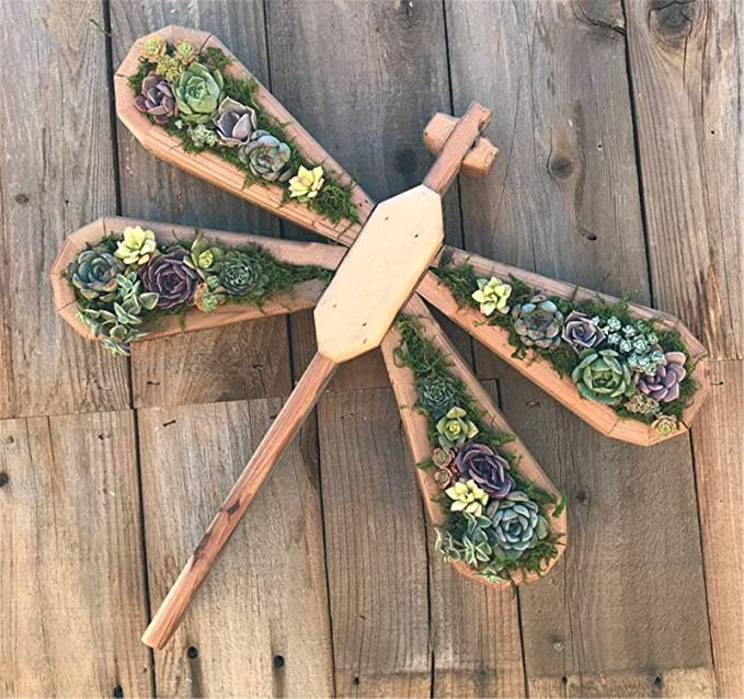 jardinière pot de fleur extérieur Arrangement de boîte en bois pour succulente verticale