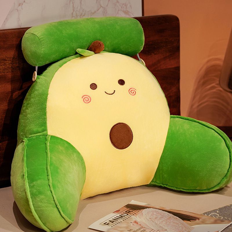 Green Avocado Backrest Pillow with Arms