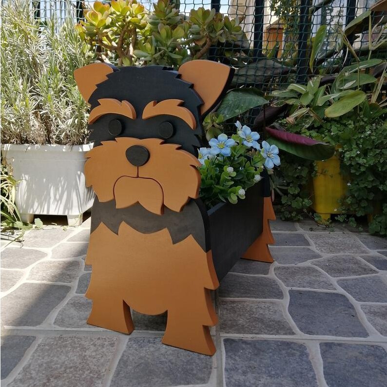 Yorkshire Terrier Succulent Dog Planter Pot