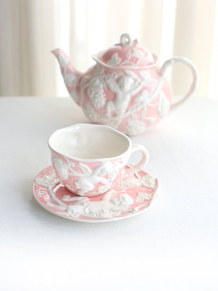 Eden of Angel Cup and Saucer Set French Style Teacup