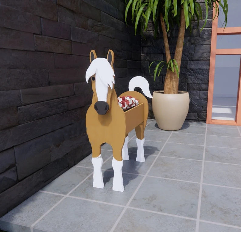 Horse Planter Foal Flower Pot Box