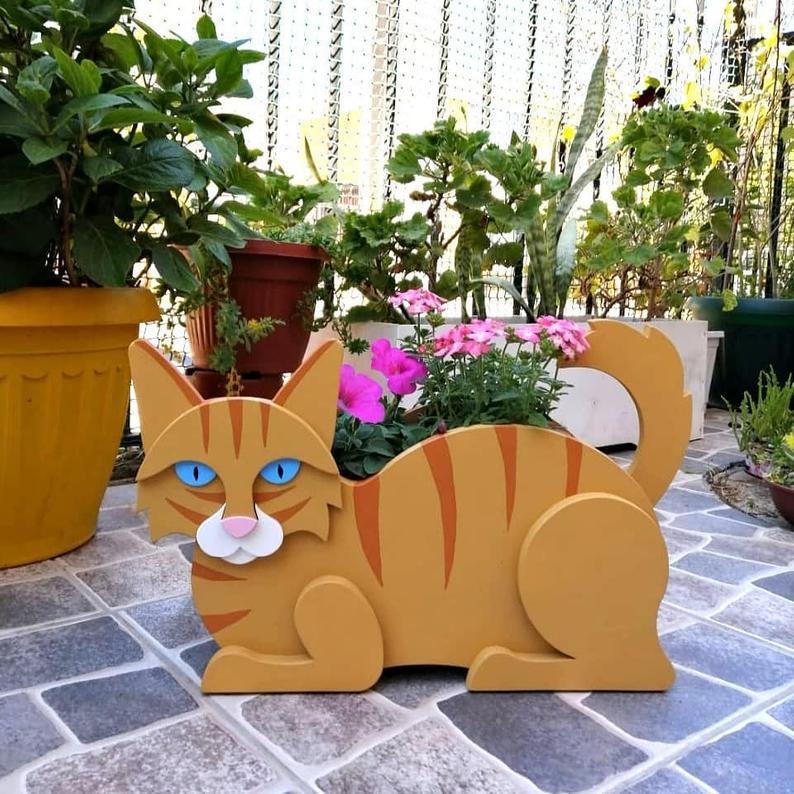 Cat Planters Box Flower Pot