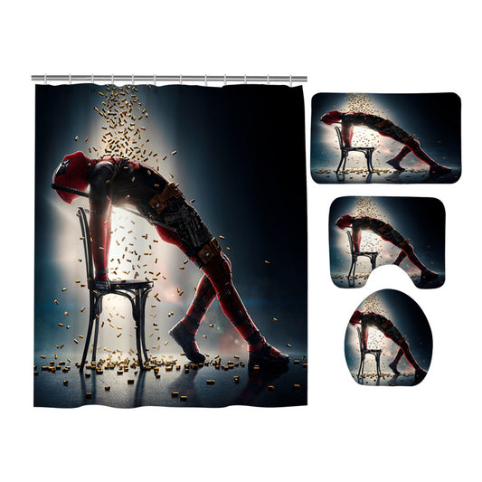 Superhero Bulletproof Movie Deadpool Shower Curtain