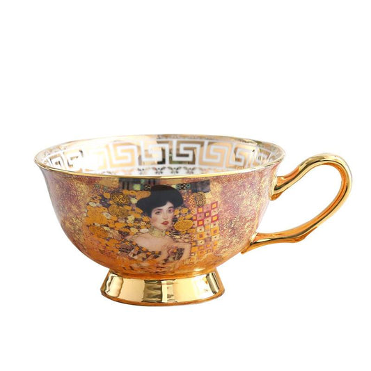 3 Pieces Portrait of Adele Bloch-Bauer I Coffee Tea Cup And Saucer Set with Spoon