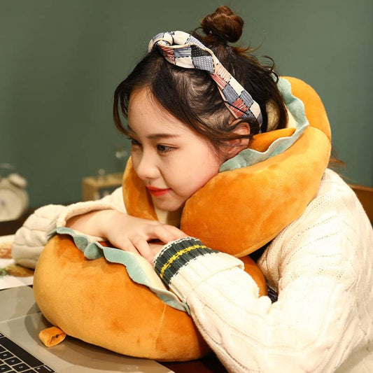 Toast Neck Pillow Cartoon Cute Bread Chin Support Travel Sleeping Cushion