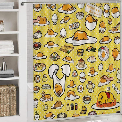 Cartoon Egg Yolk Shower Curtain