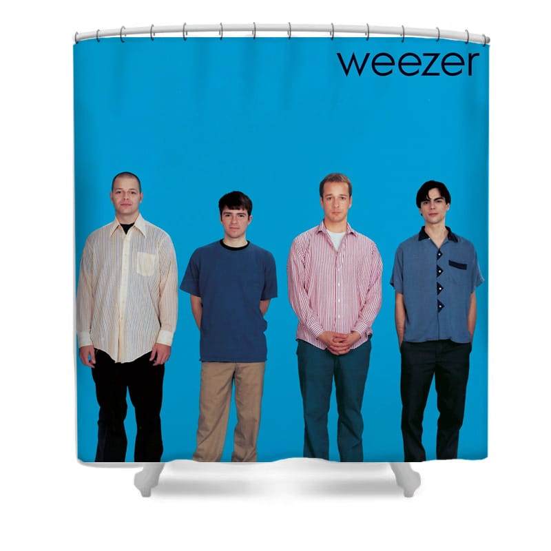 Duschvorhang Weezer, 90er Rockband, Blue Album, 180x180cm