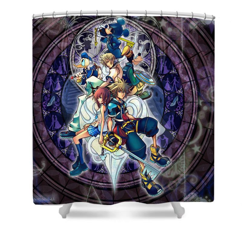 Duschvorhang Kingdom Hearts, Japanisches Anime-Videospiel, 180 x 180 cm