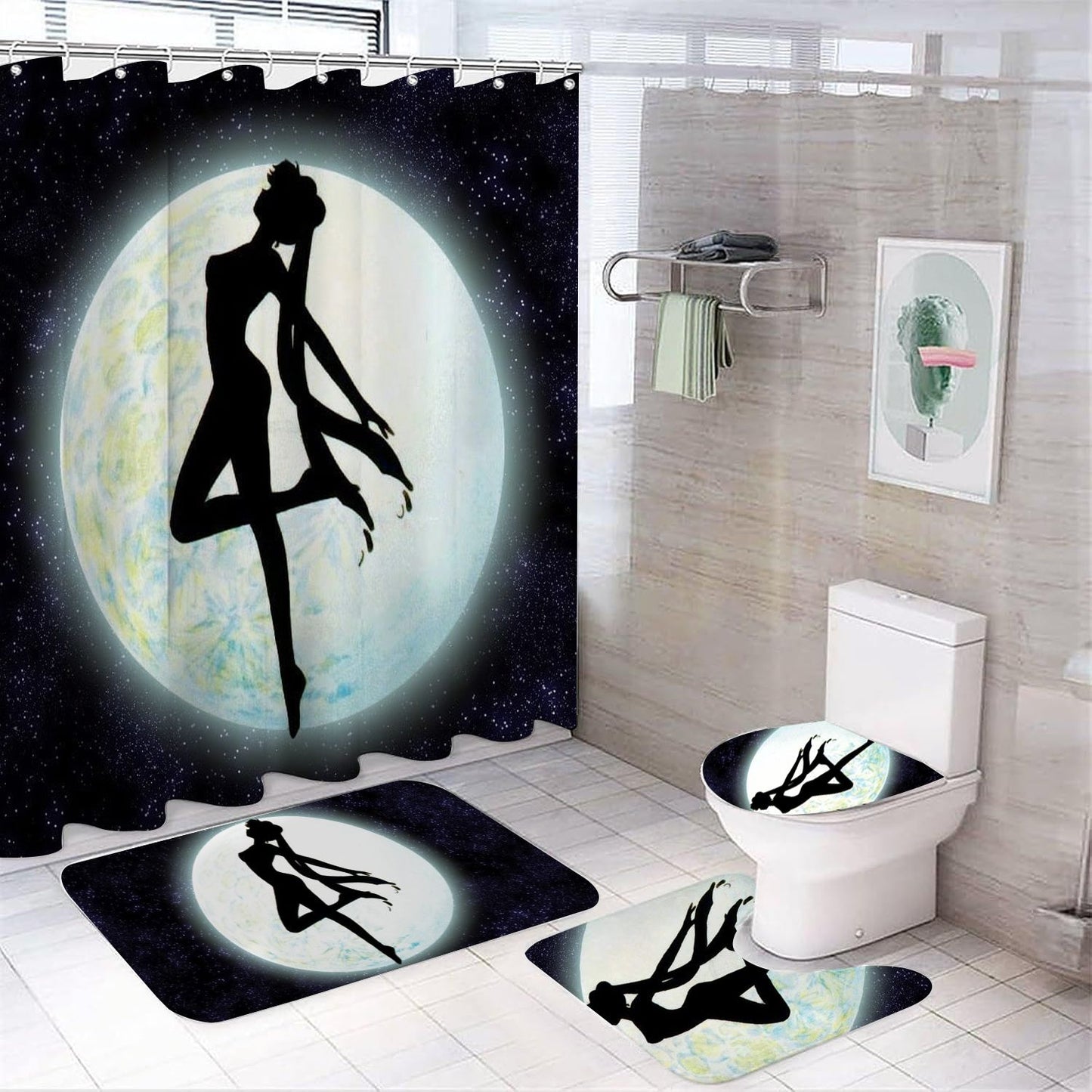 Anime Sailor Senshi Shower Curtain