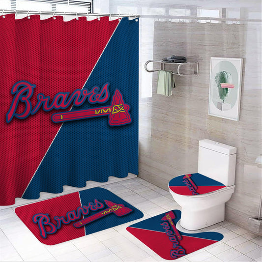 Duschvorhang Atlanta Braves, Baseball-Team, 180x180cm