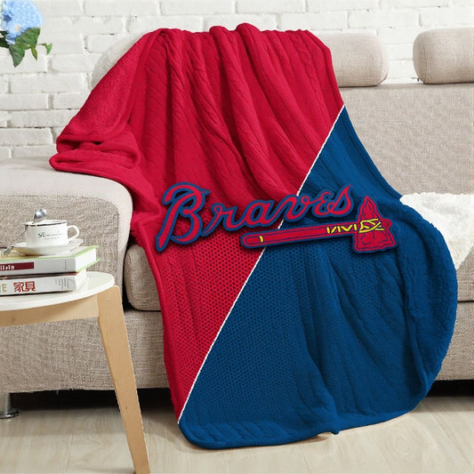 Atlanta Baseball Throw Blanket