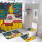 Rideau de Douche Yellow Submarine, Beatles Band Rideaux 180x180