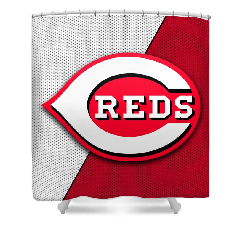 Baseball Team Sport Reds Shower Curtain