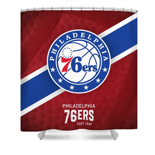 Rideau de douche Philadelphia 76ers, équipe de basket NBA, 180x180cm