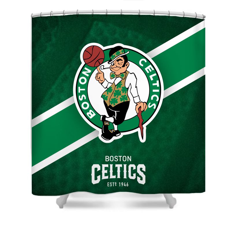 Douchegordijn Boston Celtics, basketbalteam NBA, 180x180cm