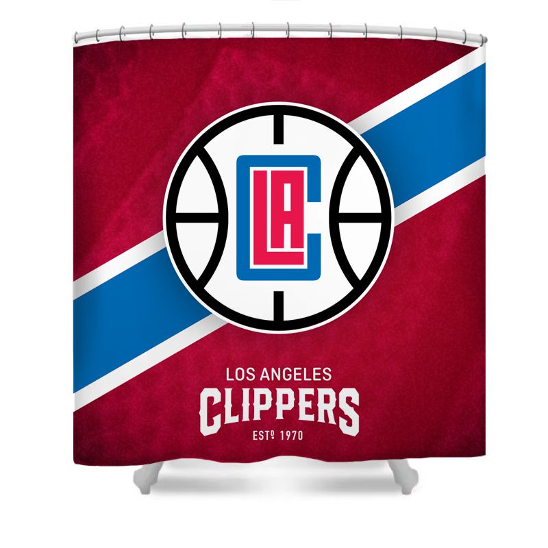 Rideau de douche Los Angeles Clippers, équipe de basket NBA, 180x180cm