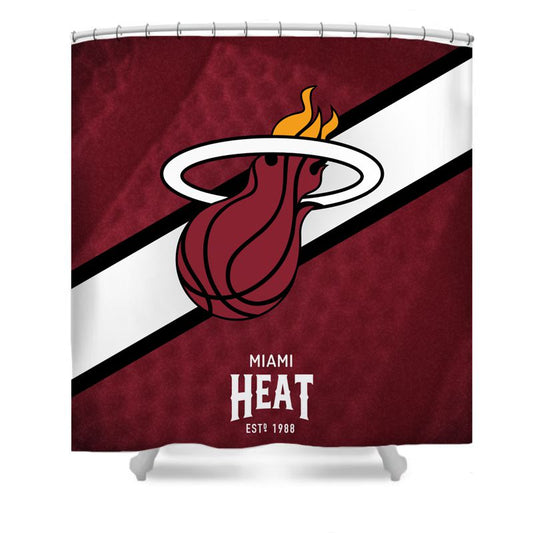 Rideau de douche Miami Heat, équipe de basket NBA, 180x180cm