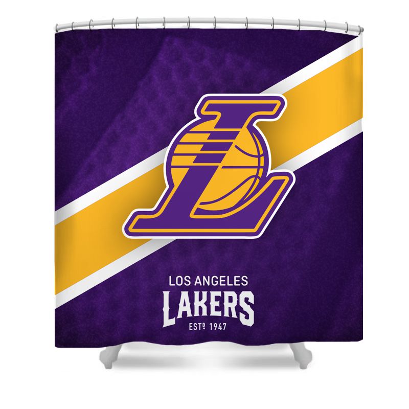 Duschvorhang Los Angeles Lakers, LA Basketballteam NBA, 180x180cm