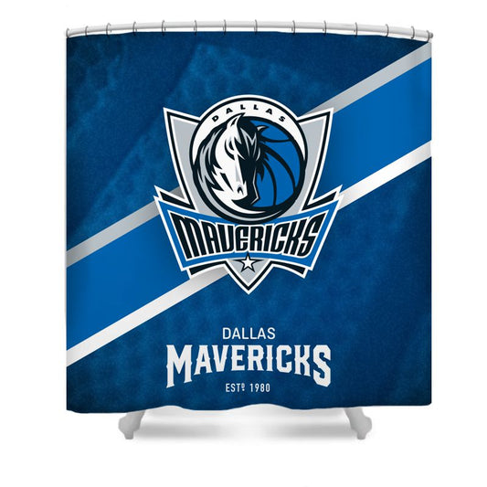 Duschvorhang Dallas Mavericks, Basketballteam NBA, 180 x 180 cm