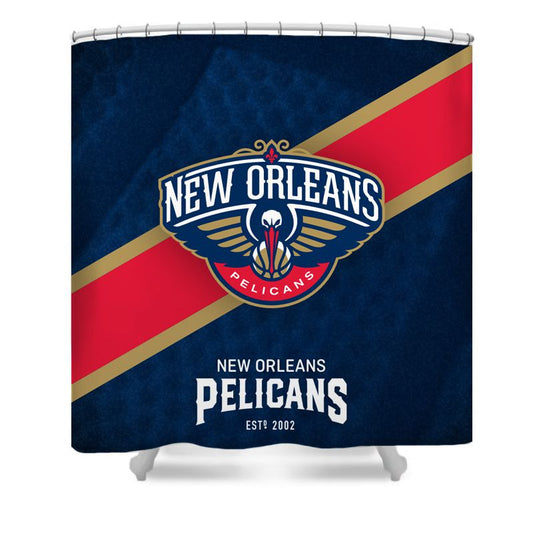 Rideau de douche Pelicans de la Nouvelle-Orléans, équipe de basket-ball NBA, 180x180cm