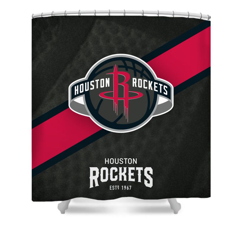 Basketball Sport Rockets Shower Curtain