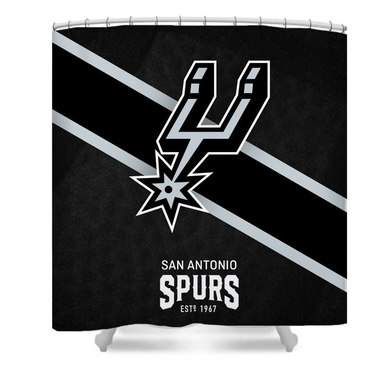 Duschvorhang San Antonio Spurs, Basketballteam NBA, 180x180cm