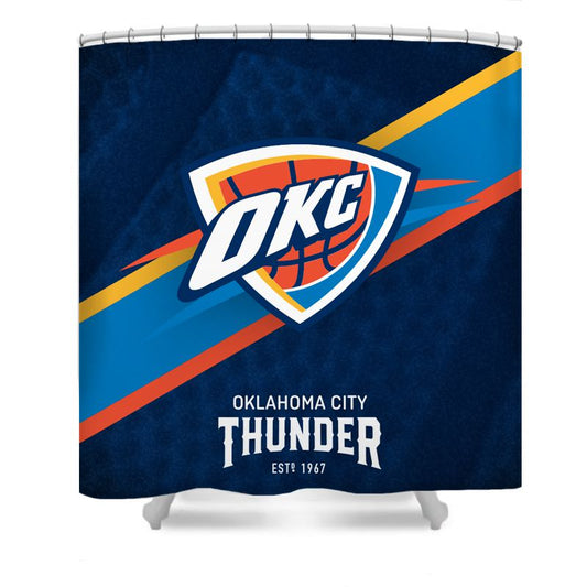 Douchegordijn Oklahoma City Thunder, OKC basketbalteam, 180x180cm