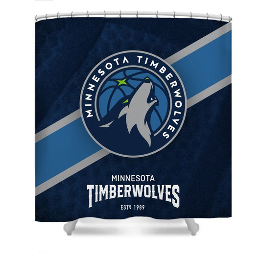 Douchegordijn Minnesota Timberwolves, basketbalteam NBA, 180x180cm