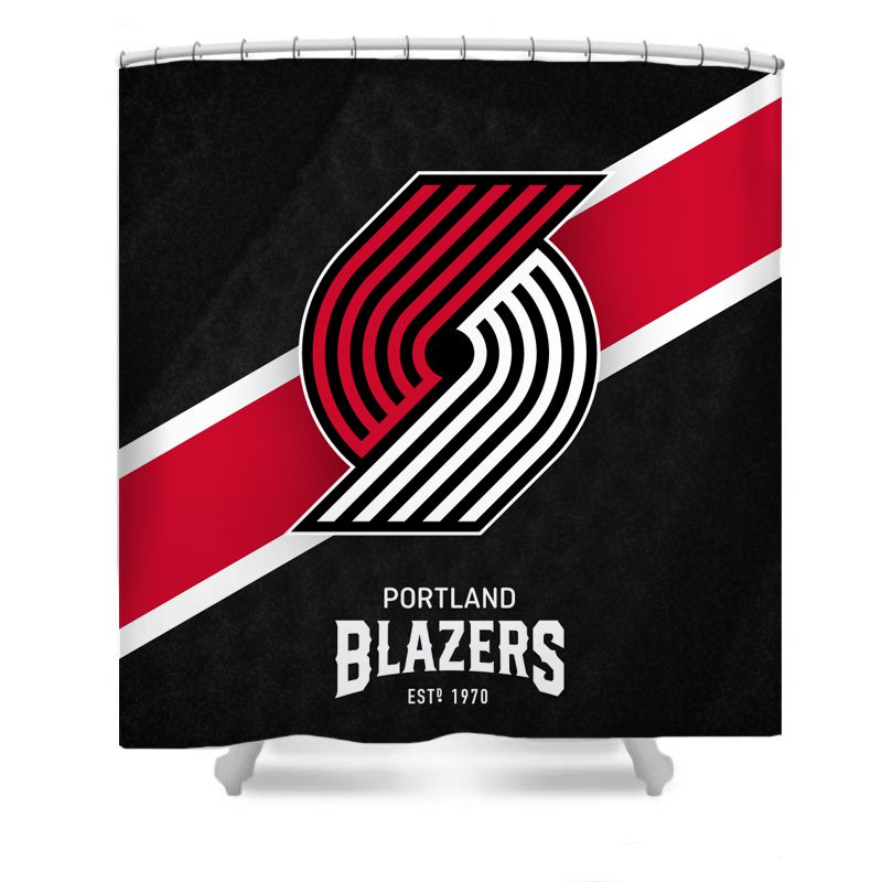 Duschvorhang Portland Trailblazers, Basketballteam NBA, 180x180cm